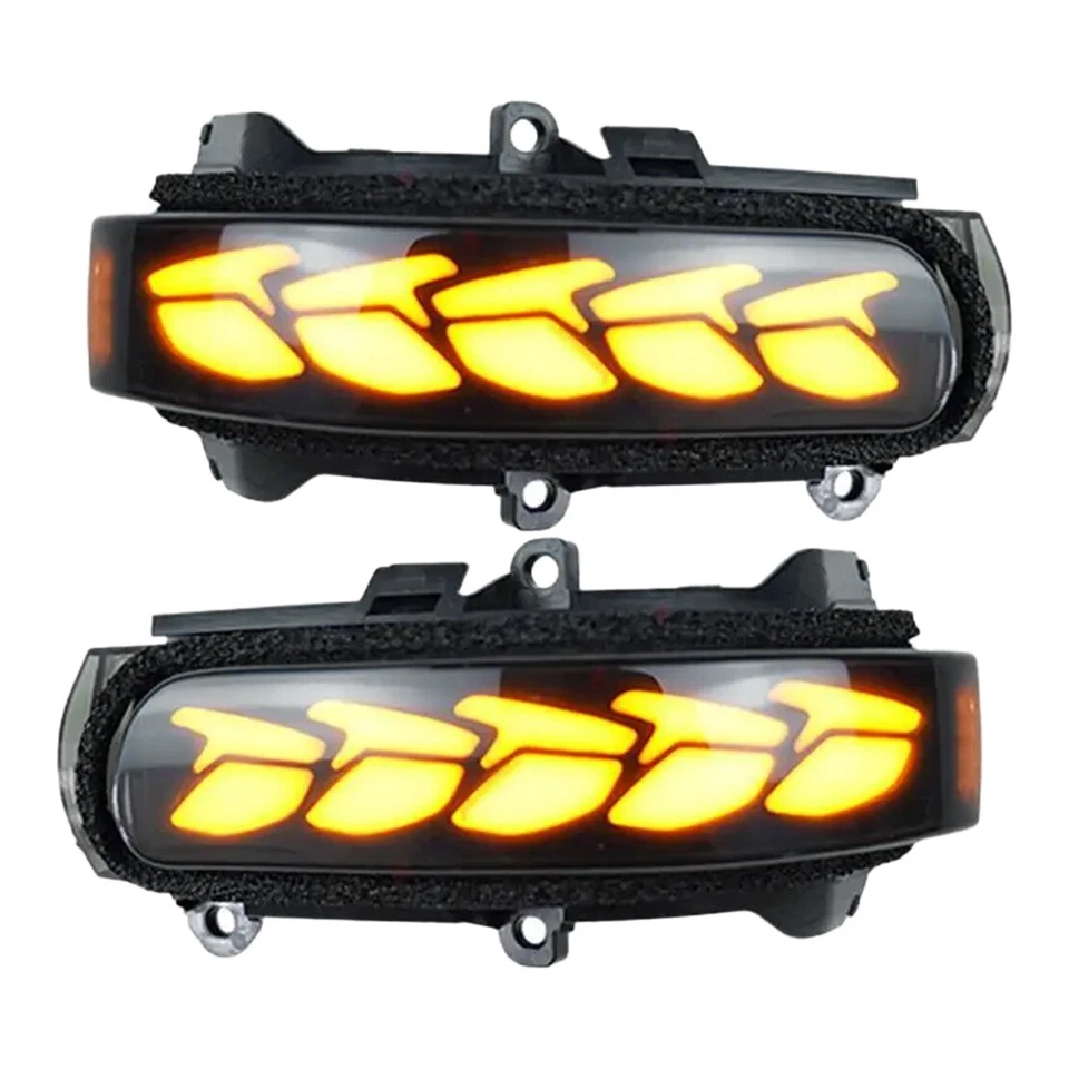 1 пара желтых последовательных боковых зеркал указатель поворота светодиодная подсветка подходит для Scion Tc xB - Изображение 1 из 4