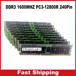 16/32/64GB DDR3 1600MHZ PC3-12800R 240Pin ECC REGISTERED Server Ram Memory Lot - Afbeelding 1 van 7