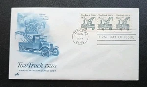 US FDC # 2129 Tow Truck 1920s 1987. - Picture 1 of 6