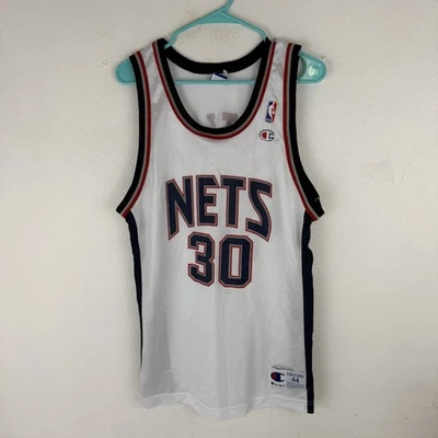 Vintage Rare Champion Kerry Kittles New Jersey Nets White #30 Size 44 Jersey EUC - Image 1 of 4