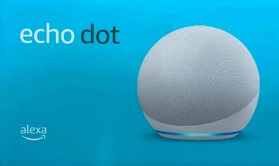 New In Open Box Amazon Echo Dot (4th Gen.) Smart Speaker - Glacier White - Image 1 of 4