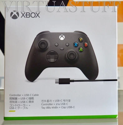 Microsoft Xbox Wireless Controller+USB-C Cable, Black, Series X, S, One, Windows - Immagine 1 di 4