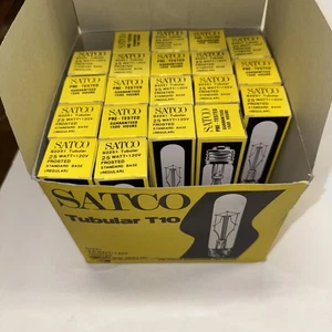 Set Of 20 SATCO S3251 Tubular 25 Watt 120V Frosted Standard Base Light Bulb - Picture 1 of 3