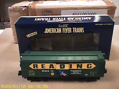 American Flyer S Gauge 41007 2014 TCA Convention Reading Savings Bond Box Car - Image 1 of 4