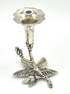 "JARRÓN VINTAGE COPPINI FLORENCIA ITALIA 800 PLATA CANDELABRO/BROTE 2,5"" DE ALTO" Foto 1 de 4