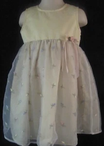 La Princess Sleeveless Yellow Dress with Embroidered Flowers Size 2T - Bild 1 von 3