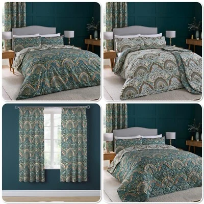 Duvet Cover Bedding Collection Palais Paisley Print Dreams & Drapes Teal - Image 1 of 4