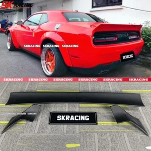 Fits For Dodge Challenger 2008-2024 Unpainted FRP Rear Trunk Lid Spoiler Wing - Picture 1 of 22