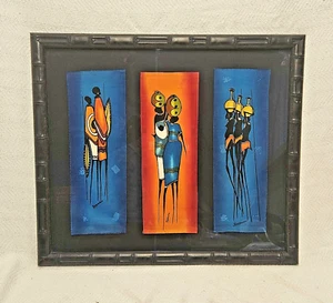 KIWANUKA NAIROBI ORIGINAL BATIK GEMÄLDE - SELTENES 3ER SET - KENIA KÜNSTLER - Bild 1 von 10