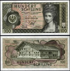AUSTRIA 🇦🇹 P145* 100 SHILLING* ND 02/01/1969* AU* USA SELLER - Bild 1 von 1