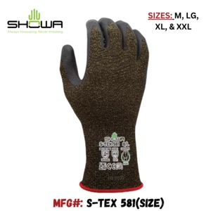 Guantes recubiertos resistentes a cortes Showa S-Tex581 (M-2XL) - Nivel de corte A5 - Espuma de nitrilo - Imagen 1 de 5
