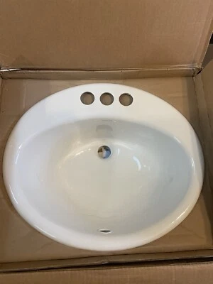 Fregadero de baño Kohler 2905-4-0 Farmington 19 ovalado de hierro fundido Foto 1 de 2