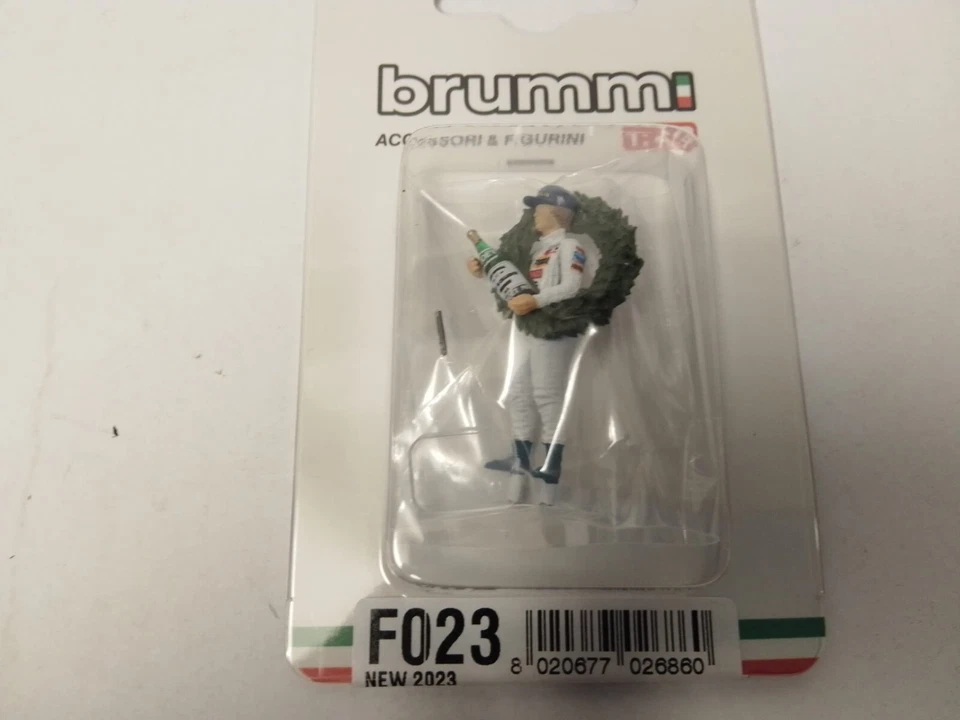 Brumm F1 Gilles Villeneuve winner GP 1981 Ferrari figurino 1/43 F023 - Immagine 1 di 1