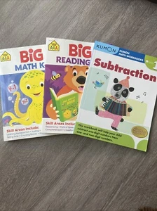 School Zone Big math K-1, Big Reading 1-2, Kumon Subtraction Grade 1 Lot NEW - Bild 1 von 17
