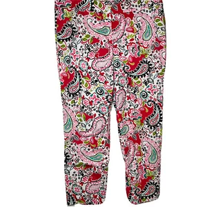 Women’s Cappagallo Paisley Colorful Pants-Size 14 (W38/L26.5) - Picture 1 of 8