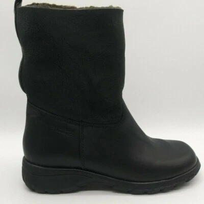 Martino черной кожи "мех" с подкладкой зажим подошвы зимние снег ботинки женщин 9 B повседневный - Изображение 1 из 4