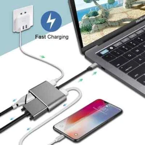 Cavo Adattatore 4 in 1 Tipo C a HDMI 4K 2K Tipo C a HDMI VGA 3.0 USB C PD HUB U - Foto 1 di 7