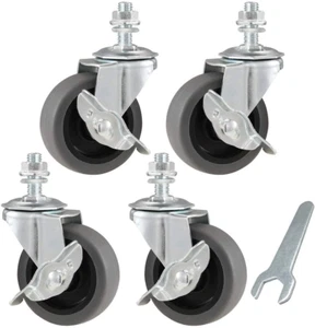 "Rollenaale, 3"" Verriegelung drehbare Stielrollen Set mit Bremse von 4, 3/8"" - 16 x 1" - Bild 1 von 8