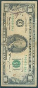 1963 $100 Note DIZZY DEAN Signed AUTO Rare! PSA/DNA Authentication - Picture 1 of 3