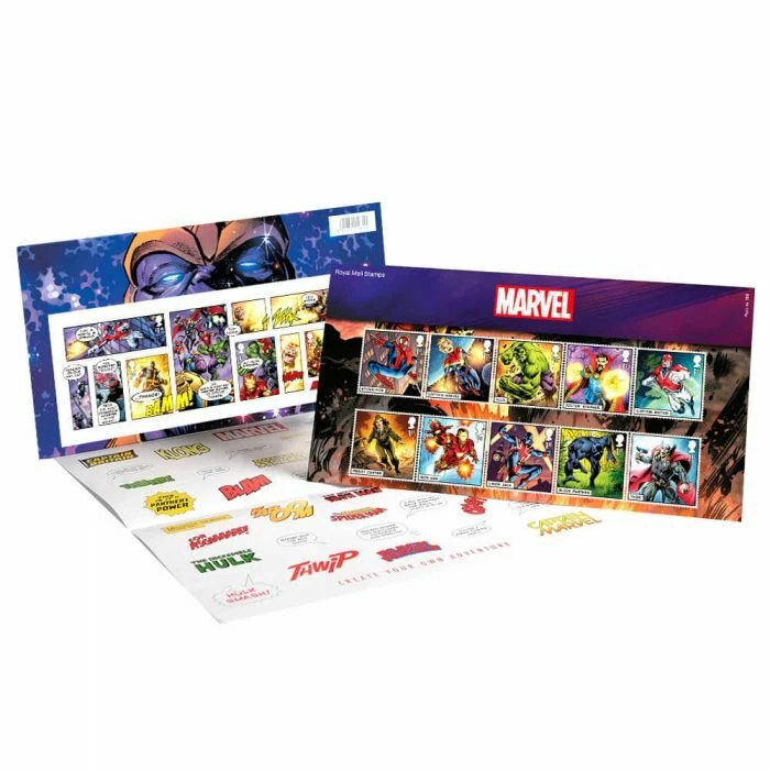 Royal Mail 2019 - Marvel Presentation Pack - Mini sheet, strips, and stickers! - Image 1 of 4