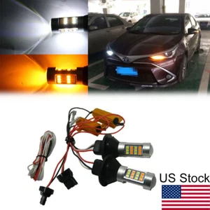 2x Switchback LED Turn Signal Light DRL Bulbs Error Free For Toyota Camry Yaris - Picture 1 of 12