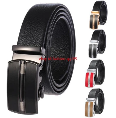 XYNHH619 Luxus Herren Gürtel Top Echtes leder Gürtel Automatik Schnalle Ratchet Jeans