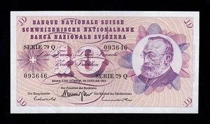 F.C. SUIZA SWITZERLAND , 10 FRANCOS 1972 , EBC- (XF-) , P.45r . - Imagen 1 de 2