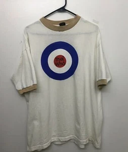 Camiseta THE WHO "Quadrophenia" Blanca Vintage Cuello/Manga Contraste XL Usada - Imagen 1 de 8