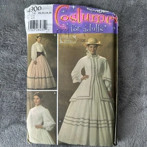Simplicity Pattern 4900 Sz 20-26 Civil War Era Dress Victorian Costume Cosplay - Picture 1 of 6