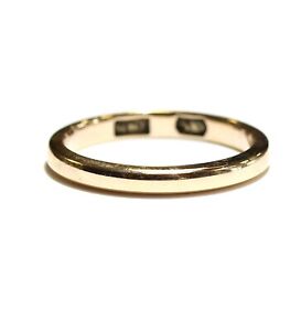 3.3g gents womens 2.75mm size 8 14k yellow gold unisex wedding band ring