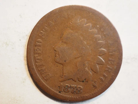1878 INDIAN HEAD CENT  ***NICE COIN!*** - FREE SHIPPING - A0606 Cover