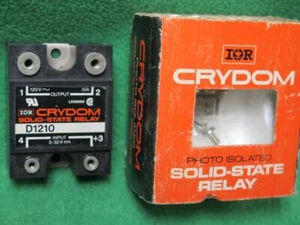 CRYDOM D1210 SOLID STATE RELAY SPST-NO INPUT 3-32VDC, RATED 24-140VAC PANEL/M10A - Picture 1 of 1