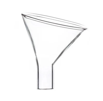 ABGIL Borosilicate Glass Short Stem Powder Funnel with Angle Offset - Image 1 of 3