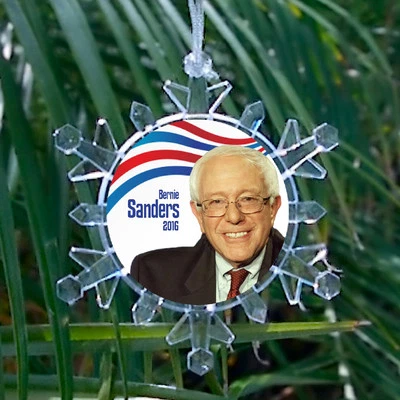 Bernie Sanders President 2016 copo de nieve parpadeante adorno de árbol de Navidad de vacaciones Foto 1 de 2