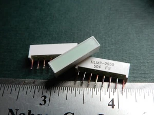Broadcom HLMP-2550 Green Bar Four LED Lights PCB Mount Qty 20 NOS - Picture 1 of 4