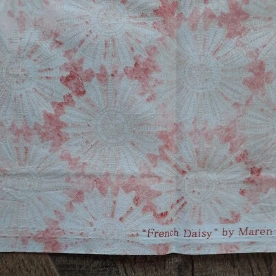Quilting Fabric French Daisy by Maren J. Scott 42" X 24" Floral Cotton Pink - Image 1 of 4