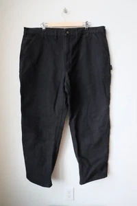 A+ Mens Carhartt B111 BLK Loose Fit Flannel Lined Utility Work Pant Jean 44X30 - Picture 1 of 3