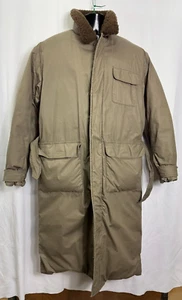 Chaps Down Puffer Jacket/Overcoat - Men's Size Medium - Quilted/Insulated -Khaki - Picture 1 of 20