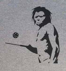 Bankys Caveman Pickleball t-shirt tennis racket ball sports outdoor exercise - Picture 1 of 7