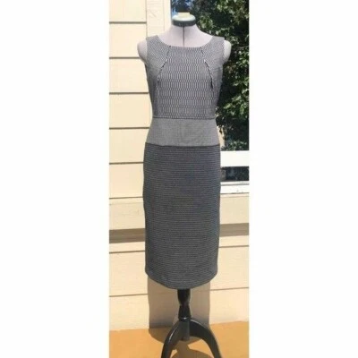 Vestido Vaina Max Mara Negro Blanco Carrera Talla 40 / EE. UU. 4 Foto 1 de 4