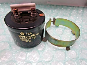 HITACHI FXA 1500 MFD 400 VDC Electrolytic Screw Capacitor - Picture 1 of 4
