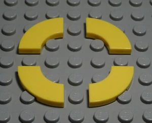 Lego Fliese - Kachel rund 1x2 Gelb 4 Stück (454 #) - Bild 1 von 1