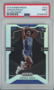 2019-20 Panini Prizm Prizms Silver #272 Jordan Poole Wizards RC PSA 9 - Picture 1 of 2