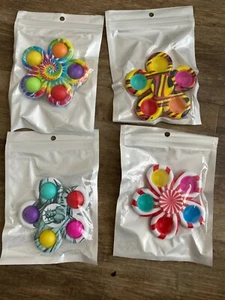 Pop Fidget Spinners ALL 4 Pack Fidget IT Packs for Kids Adults Push 4 pack NEW - Picture 1 of 3