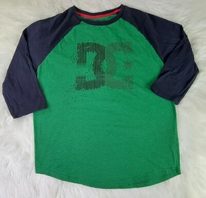 DC Shoes T Shirt Logo Green Men SZ(L) Half Sleeve - Picture 1 of 5