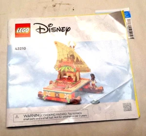 Lego Disney Princess 43210 Moana's Wayfinding Boat Booklet Instruction Manual - Picture 1 of 5