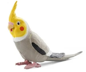 Gray Lutino Cockatiel Animal Toy PVC Action Figure Doll Kids Toys Party Gifts - Picture 1 of 2
