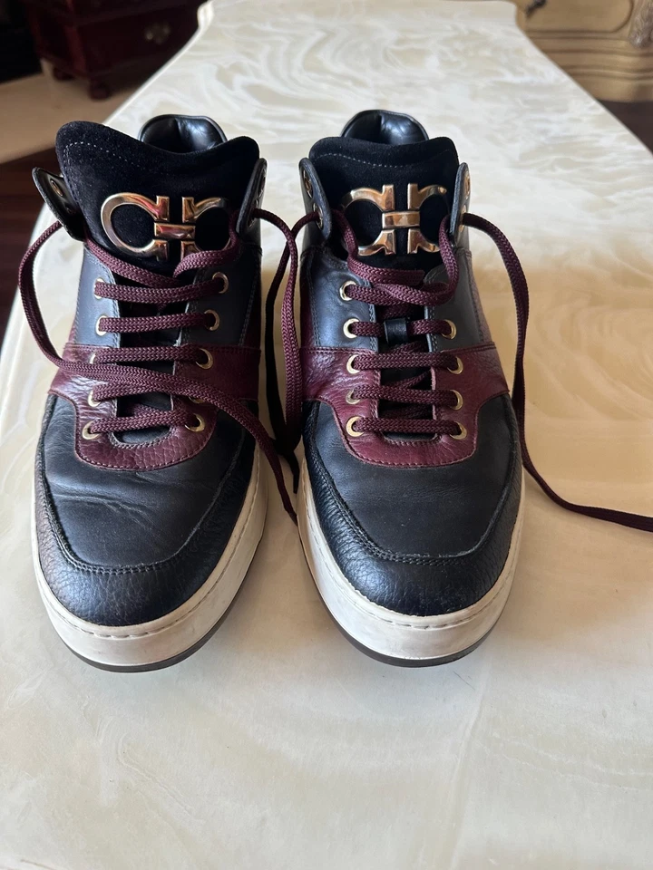 Ferragamo 男式高帮运动鞋 9.5 码 — 第 1/4 张图片