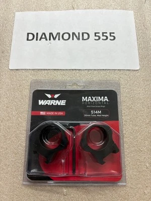 Warne Maxima 水平瞄准镜戒指 514 米 - 黑色 | 6776 — 第 1/2 张图片