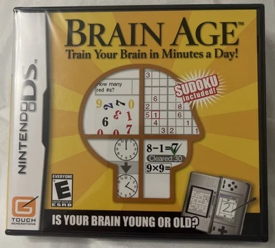 NINTENDO DS - BRAIN AGE TRAIN YOUR BRAIN IN MINUTES A DAY GAME. BNISB (sealed) - Image 1 of 4